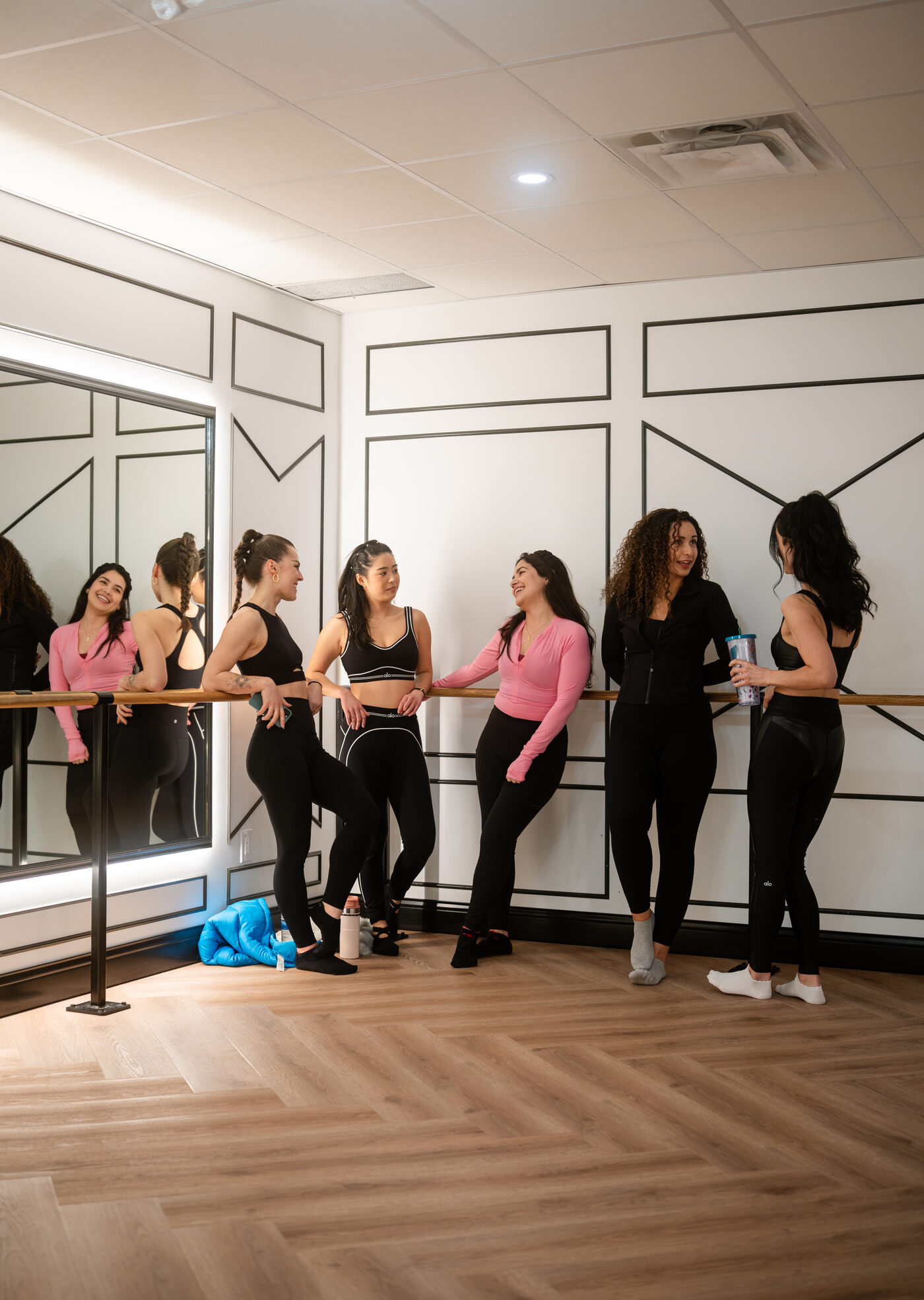 Members together at Barre Belle Queen West in Toronto